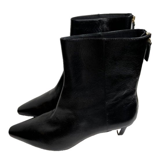 J. Crew Black Ankle Boots Kitten Heel - Picture 2 of 9